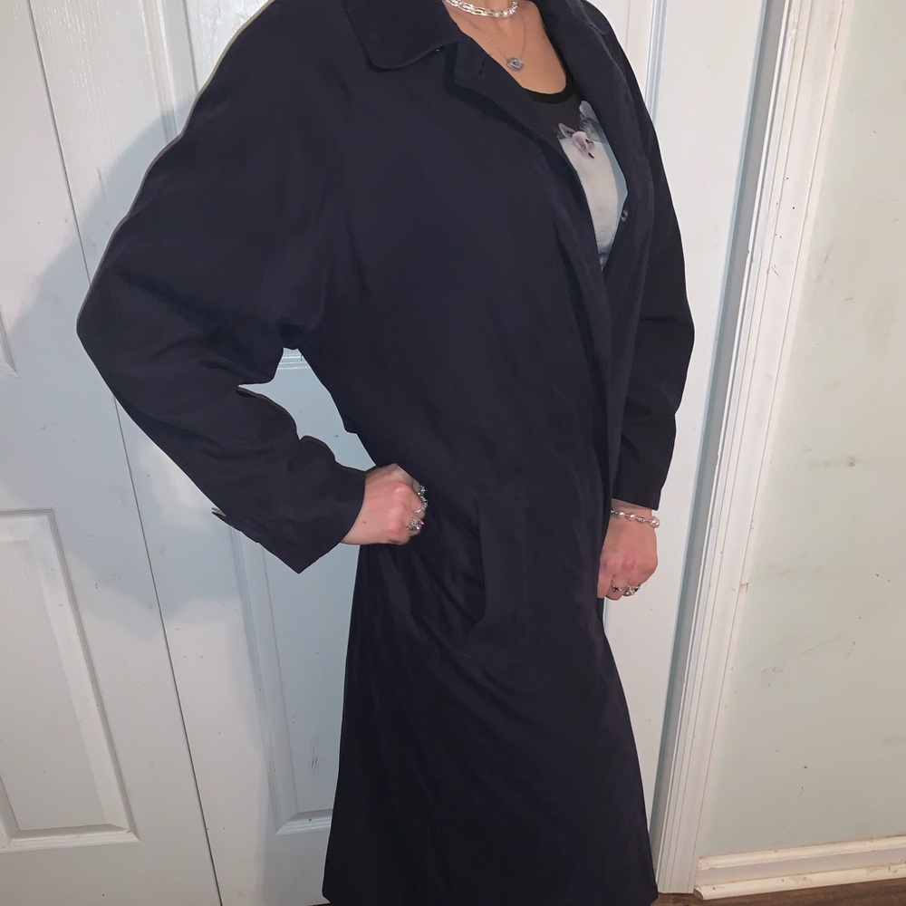 London Fog Womens Long Trench Coat Jacket Sz M P